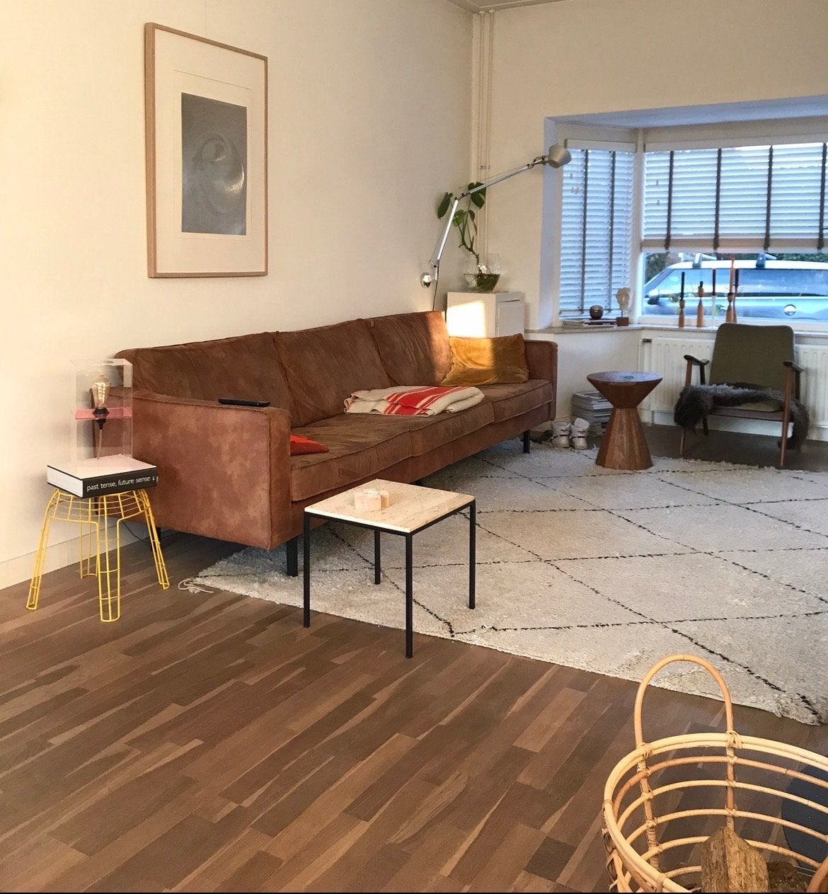 Be Pure Home - Rodeo bank 3-zits eco-leder cognac, Ophalen, 250 tot 300 cm, Gebruikt, Driepersoons
