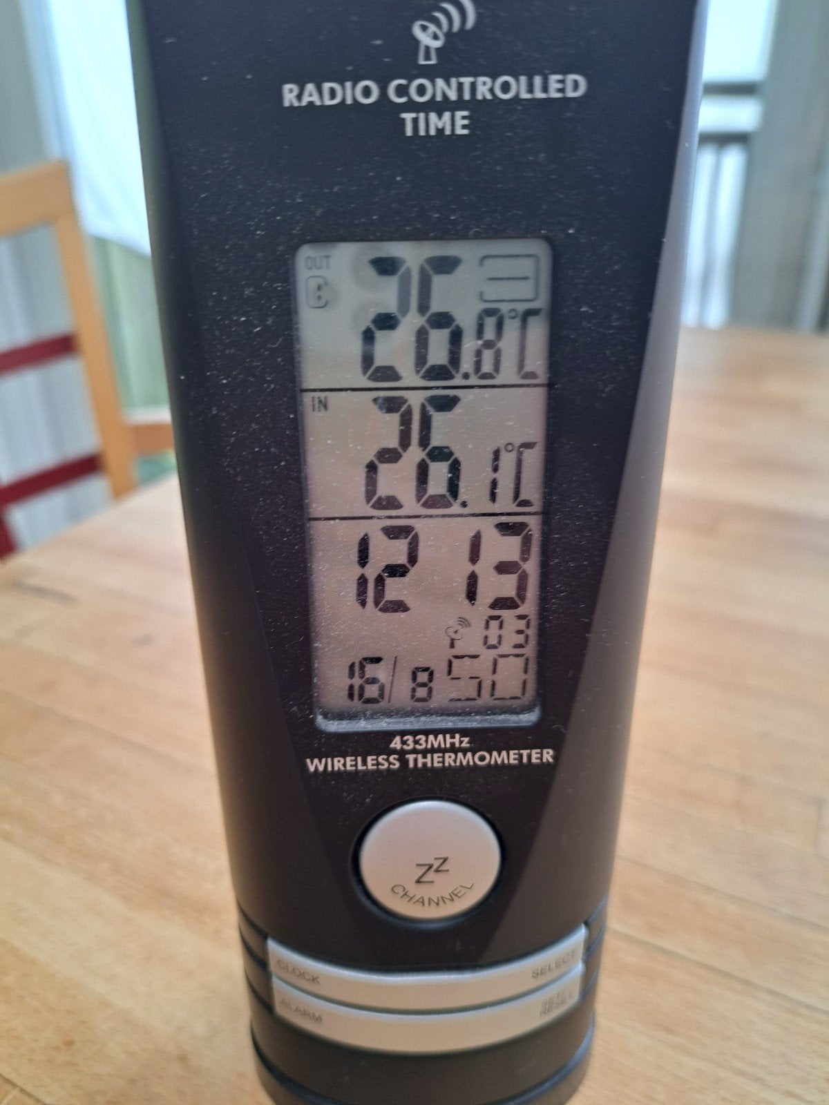 Digi-tech 433MHz draadloze temperatuur meter met sensor, Audio, Tv en Foto, Weerstations en Barometers, Ophalen, Gebruikt, Weerstation