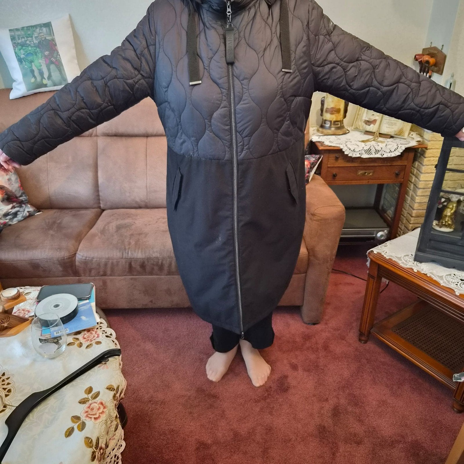 Zeer mooie waterafstotende winterjas van Ulla Popken, Kleding | Dames, Zwart, Maat 46/48 (XL) of groter, Ulla Popken, Ophalen of Verzenden
