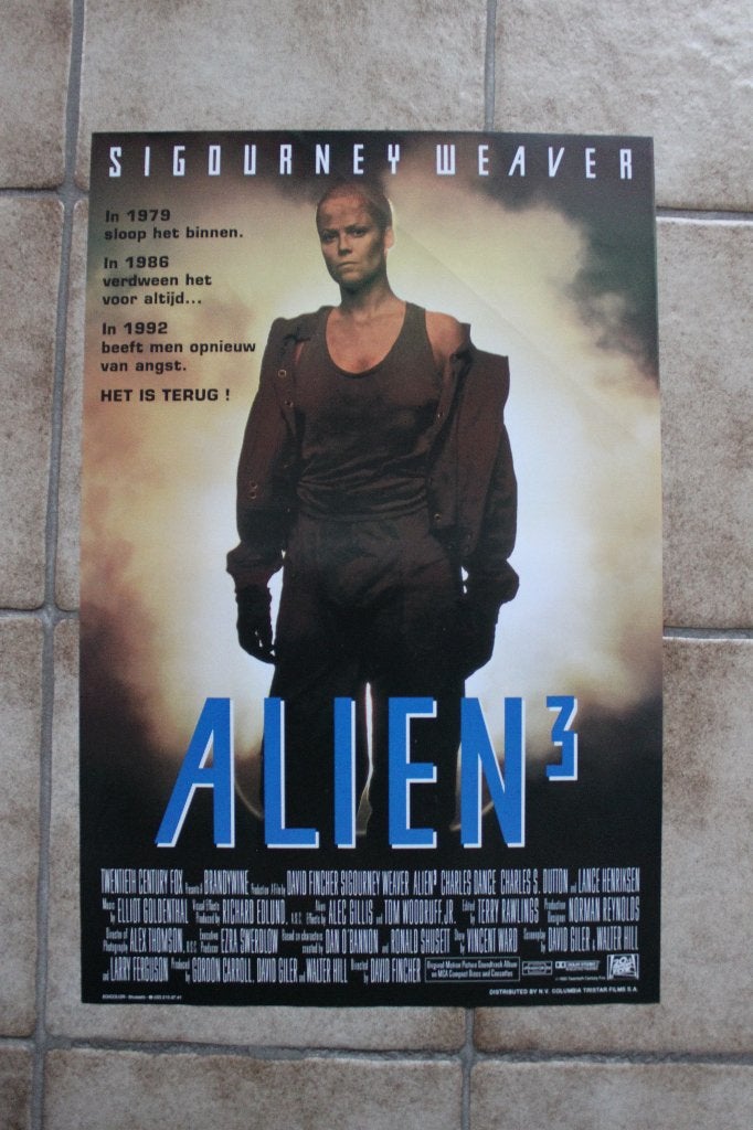 filmaffiche Alien 3 filmposter, Rechthoekig Staand, Ophalen of Verzenden, Zo goed als nieuw, A1 t/m A3