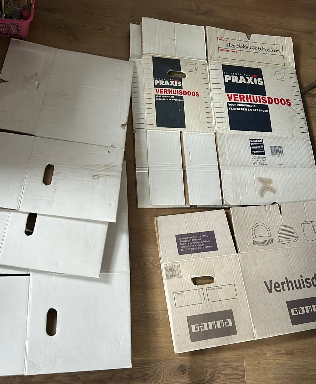 6 verhuisdozen, Ophalen, Doos, 40 tot 60 cm, Opvouwbaar