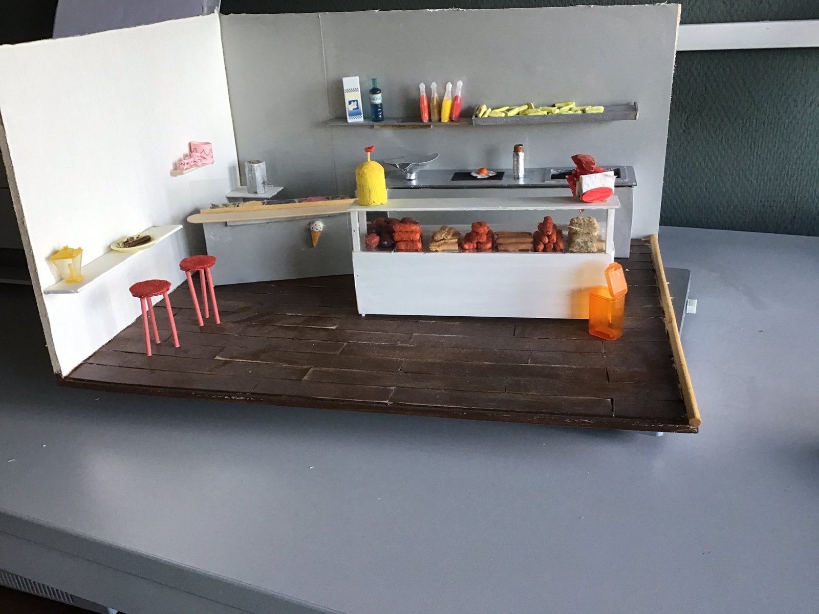 Poppenhuis cafetaria, Ophalen of Verzenden, Zo goed als nieuw, Poppenhuis