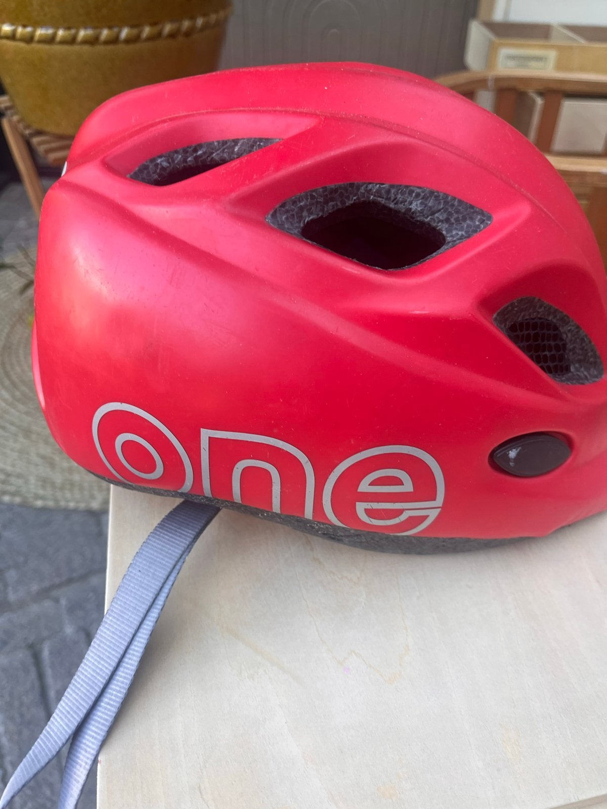 BoBike fietshelm rood, maat 52-56cm (M), Ophalen of Verzenden, Gebruikt, M, Jongen of Meisje