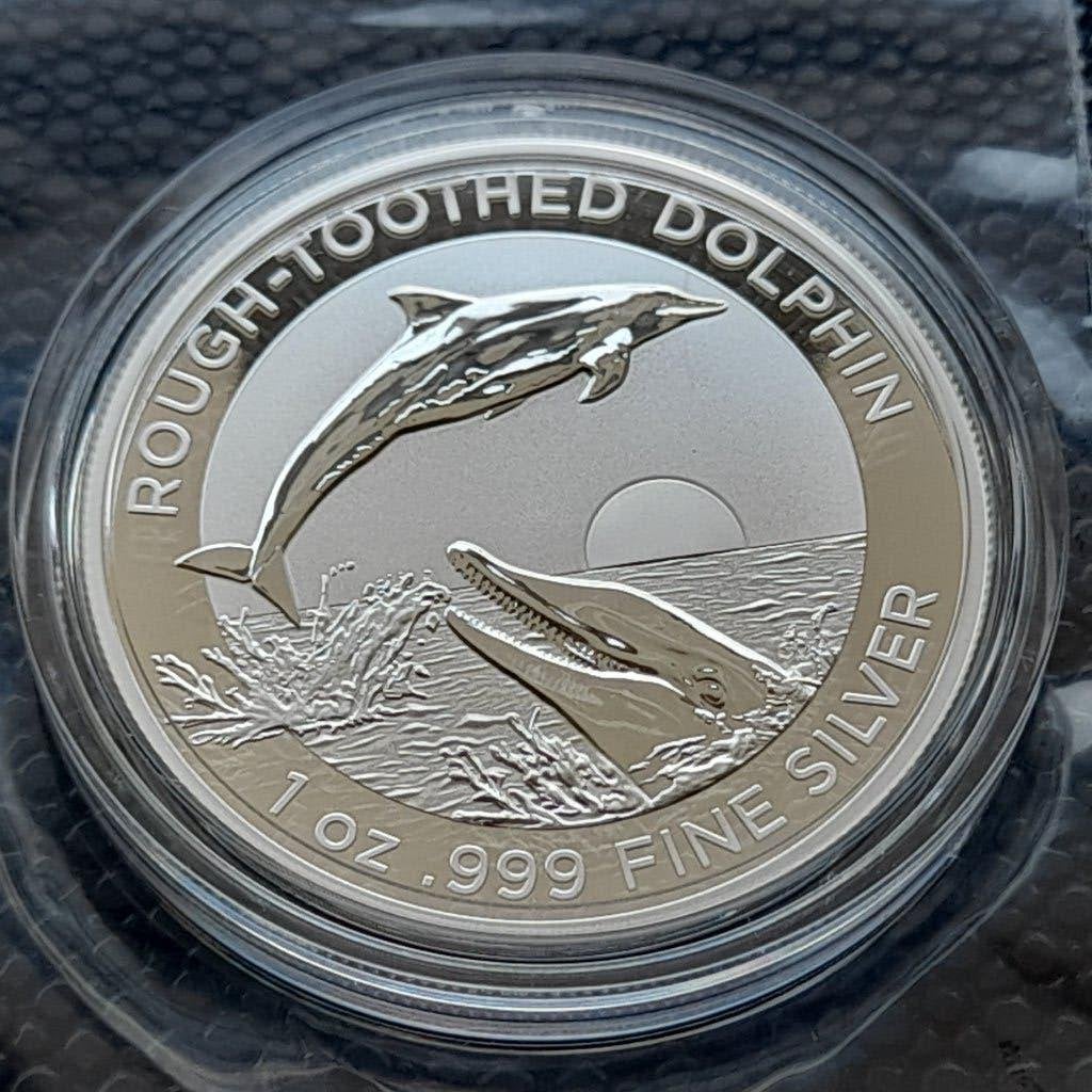2023 Australia Rough-Toothed Dolphin 1 oz silver BU, Ophalen of Verzenden, Zilver