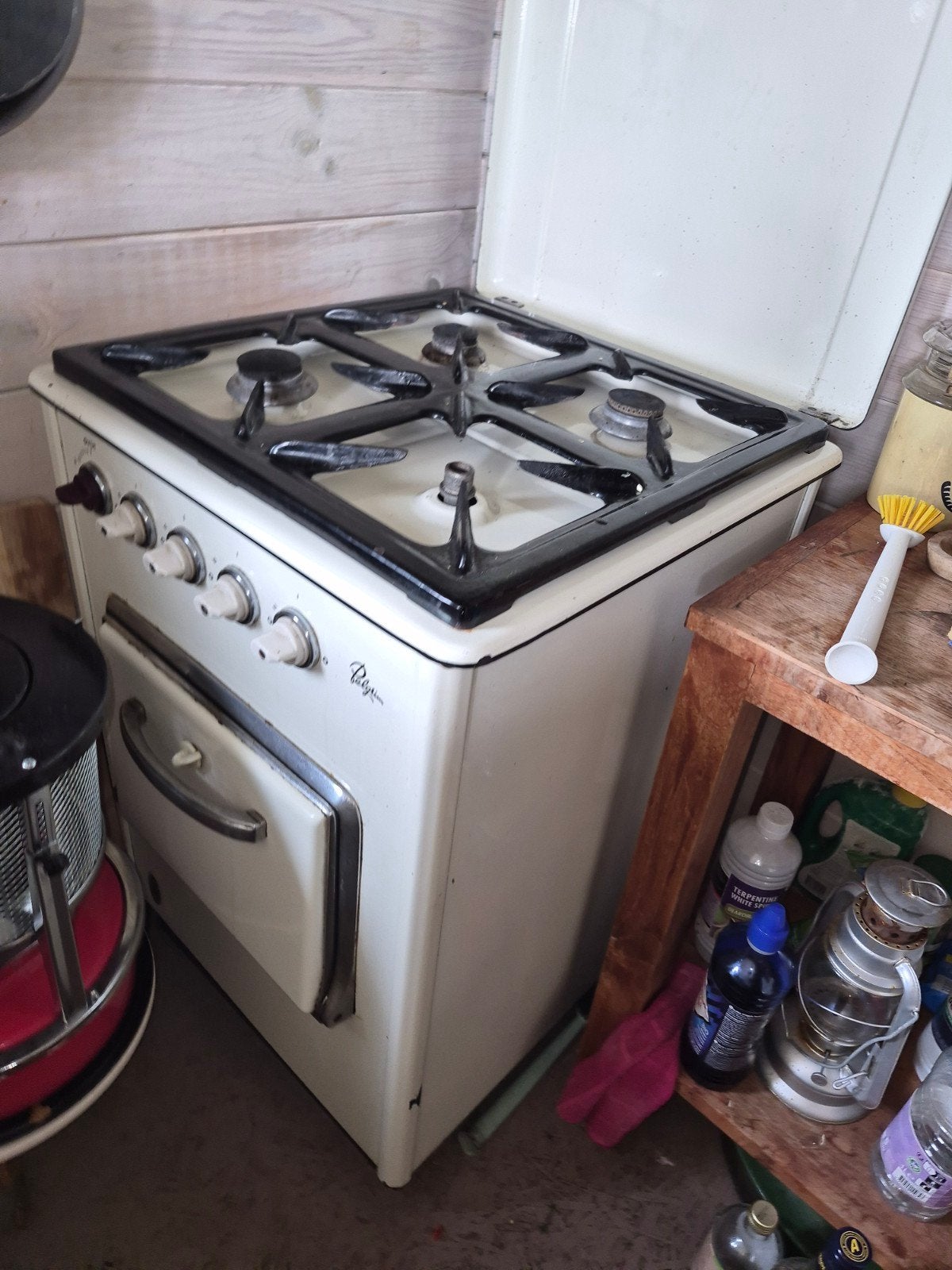 Retro Pelgrim gasfornuis met gasoven (aardgas), Ophalen, Gebruikt, 3 kookzones of minder, Gas