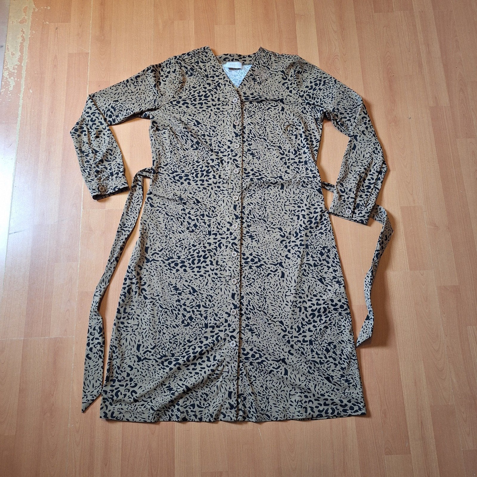 Gave Jurk, Travel, Daelin, Mt L, panterprint, nieuw!, Bruin, Maat 42/44 (L), Nieuw, Ophalen of Verzenden