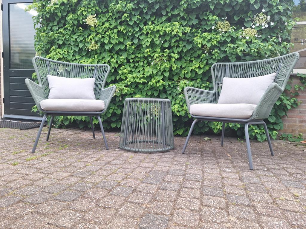 Loungeset, Bijzettafel, Aluminium, Zo goed als nieuw, Loungeset