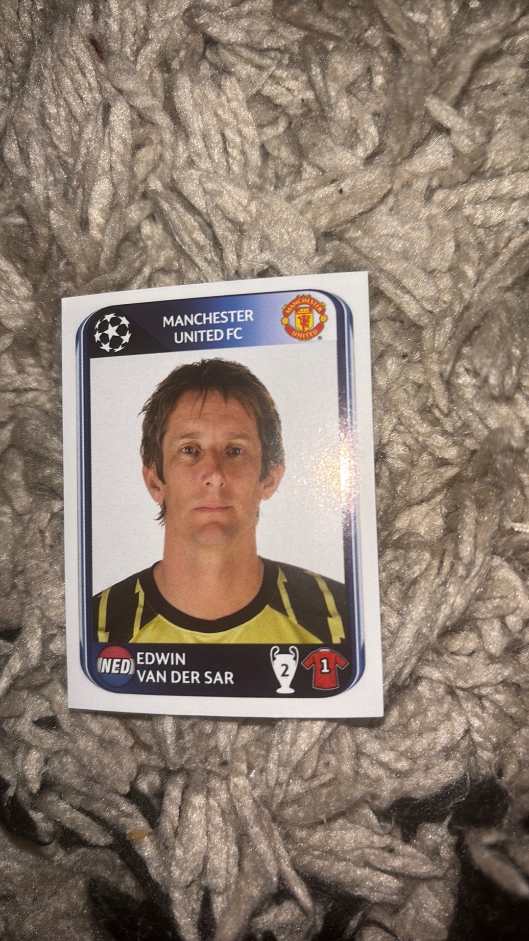 Panini voetbalplaatje 2010-2011 edwin van der sar, Ophalen of Verzenden, Zo goed als nieuw, Buitenlandse clubs, Poster, Plaatje of Sticker