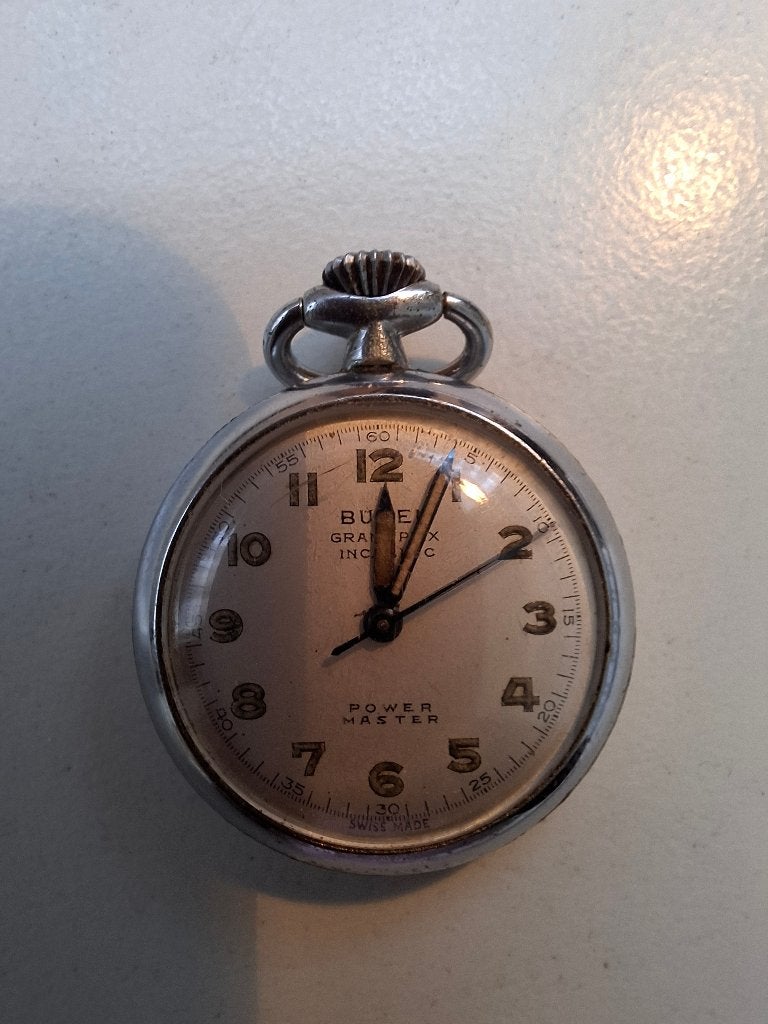 Buren Grand Prix vintage horloge., Ophalen of Verzenden, Gebruikt, Staal, Overige merken