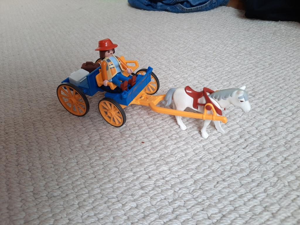 Playmobil paard en wagen, Ophalen