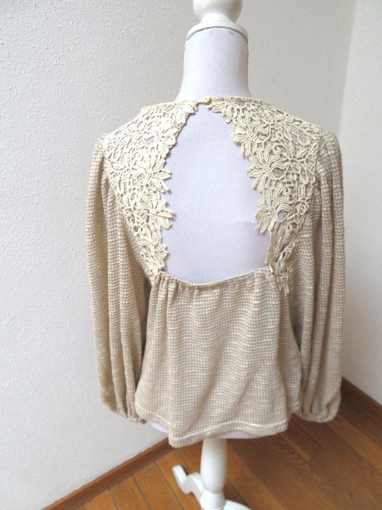 Z77 MEISIE nieuw blouse shirt (voor foto2) beige M 38/40, Maat 38/40 (M), Beige, Nieuw, Ophalen of Verzenden
