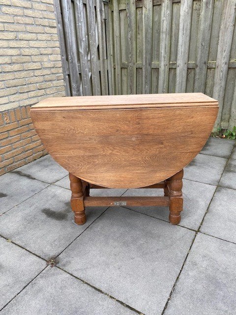 Tafel uitklapbaar massief, Huis en Inrichting, Ophalen, Gebruikt, 100 tot 150 cm, Eikenhout