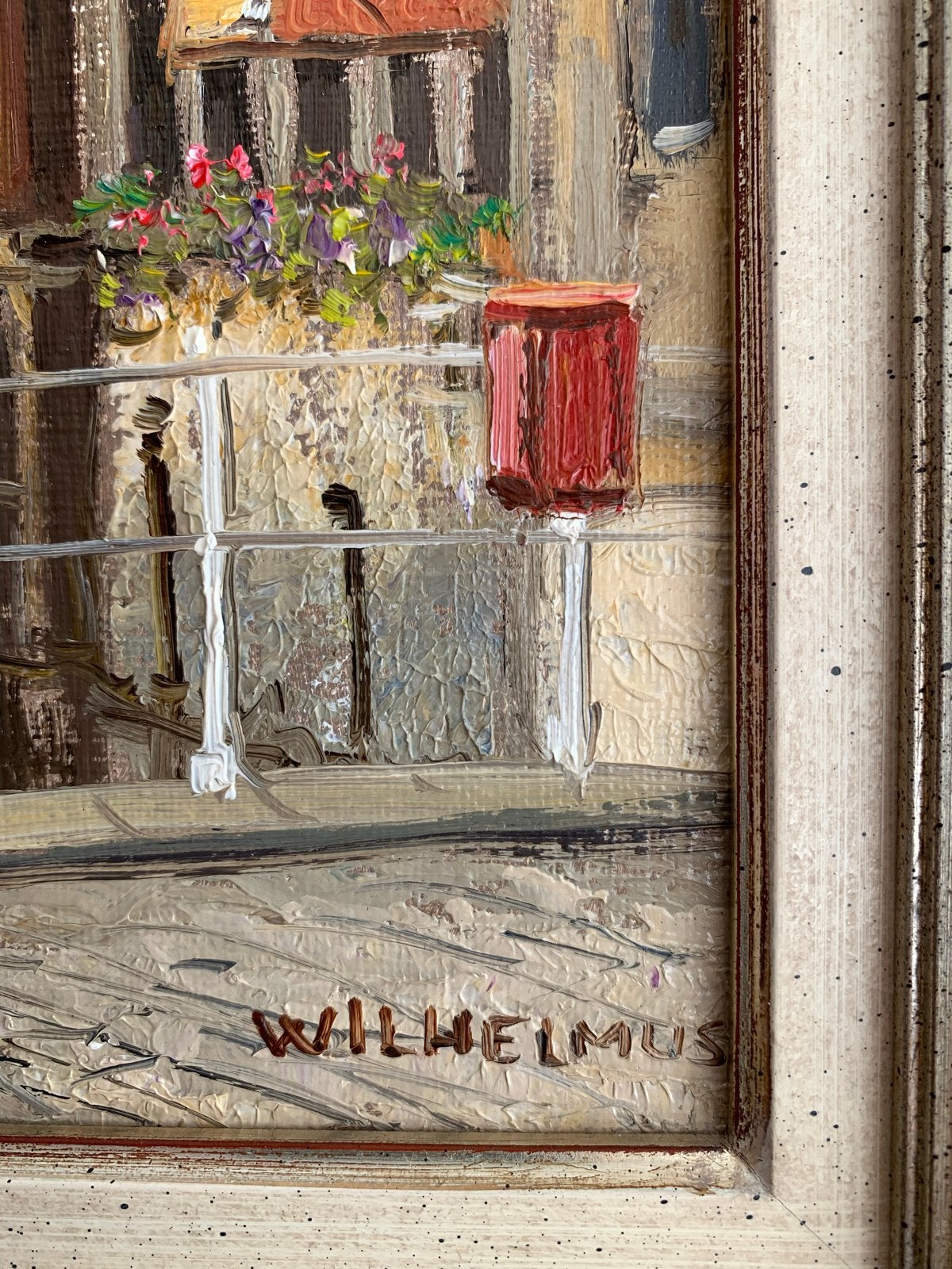 Schilderij 'Wilhelmus' - Grachtengezicht met brug, Doek, Realistisch, Ophalen of Verzenden, Gesigneerd
