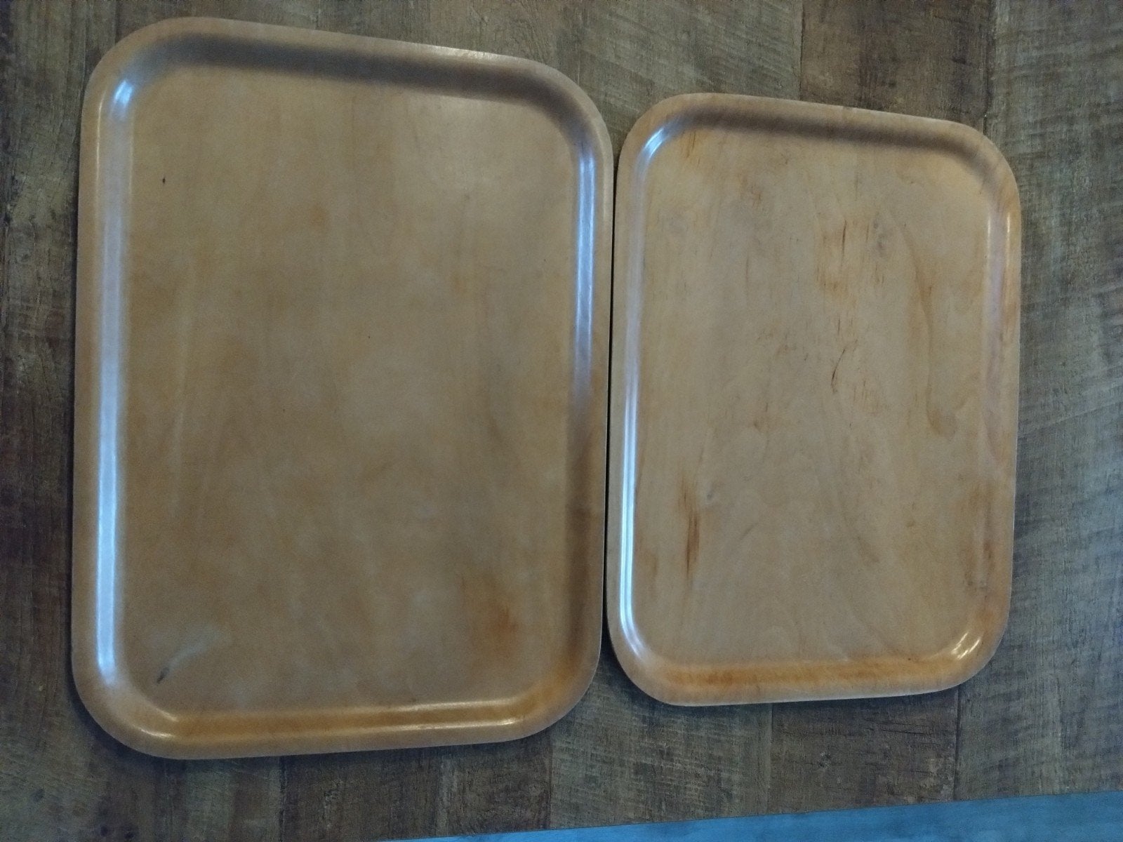 Vintage houten dienbladen - Made in Sweden, Ophalen of Verzenden