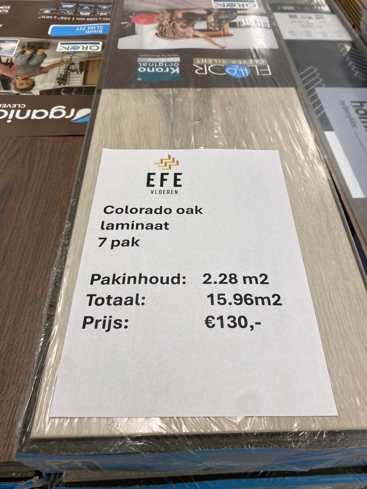 Restpartij EFE Vloeren Colorado Oak Laminaat - 15.96m², Ophalen, Nieuw, Laminaat