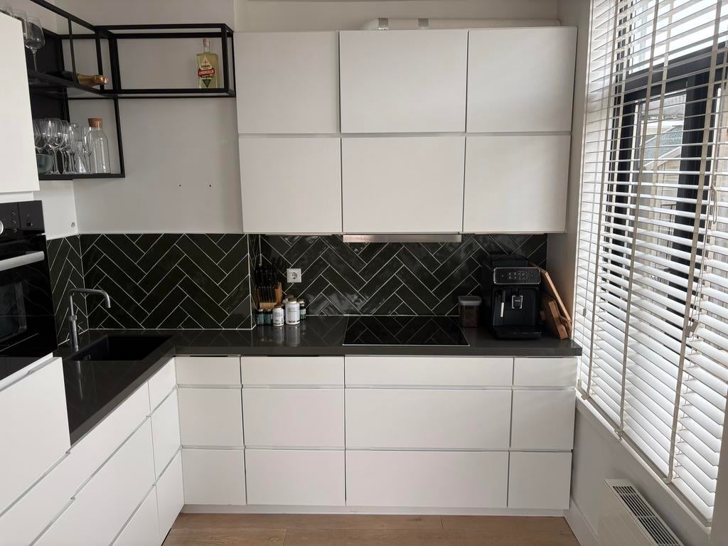 2e hands keuken met Bosch apparatuur (excl. oven/quooker), Huis en Inrichting, Ophalen, Wit, Hoekkeuken, Zo goed als nieuw