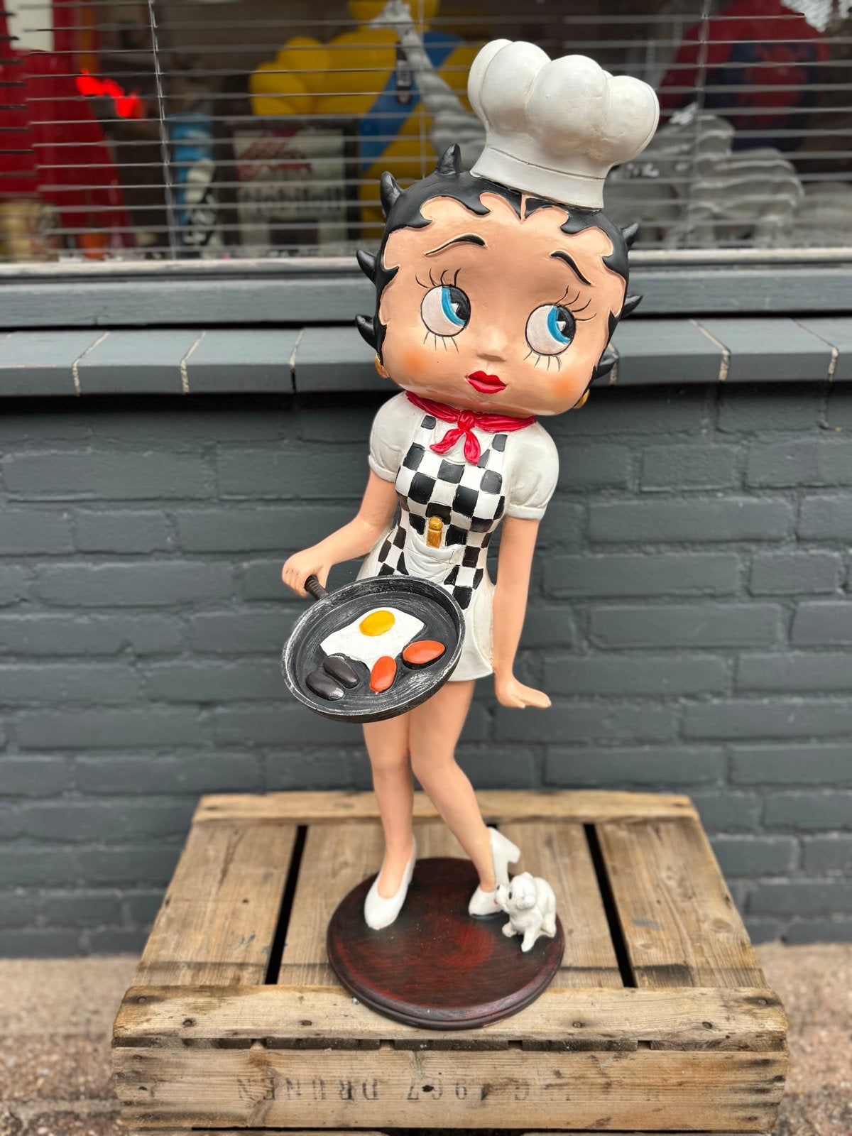 Betty Boop Chef Beeld - Uniek Decoratiestuk, Verzamelen, Beelden en Beeldjes, Ophalen, Gebruikt, Mens