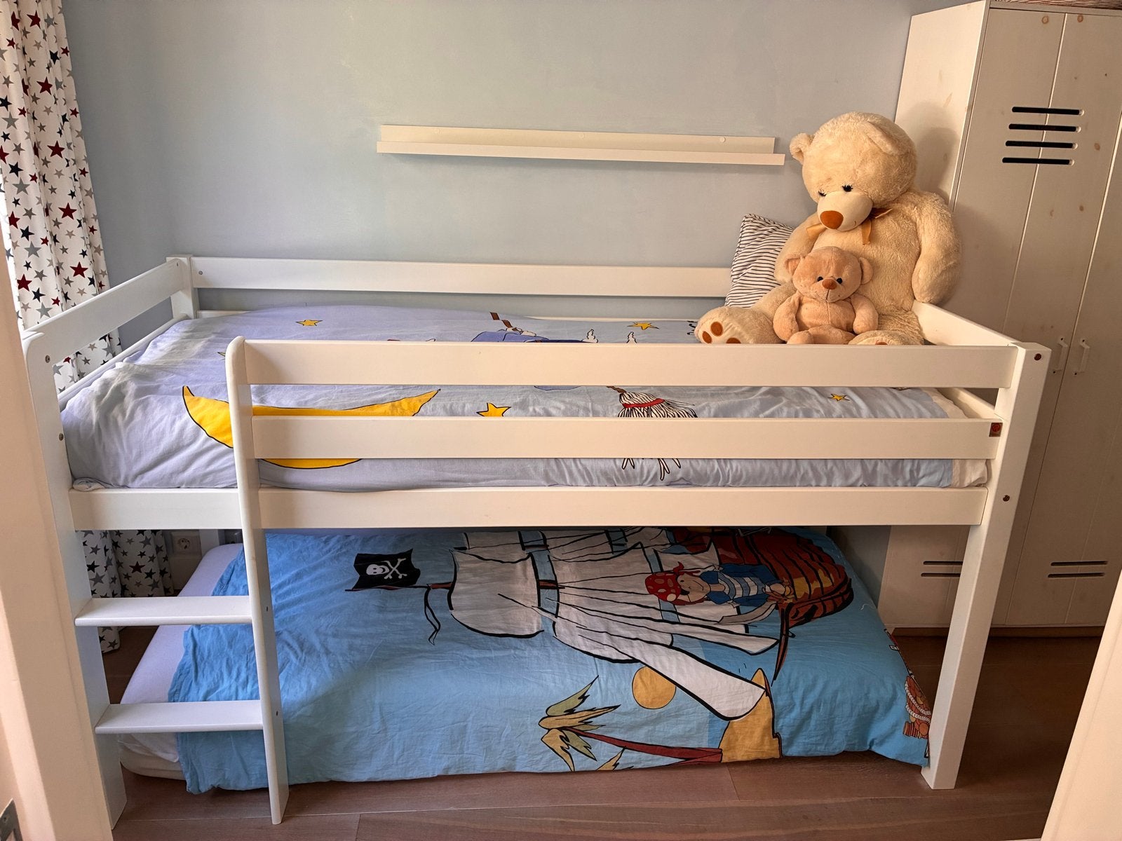 Relita Stapelbed - Wit, Zo goed als nieuw, Ophalen, 90 cm, 160 tot 180 cm, Tweepersoons