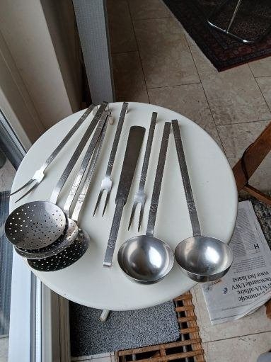9 Onderdelen  Lepelrek Gero Zilmeta, model Trosje,(adv.342), Gebruikt, Gero, Ophalen of Verzenden, Rvs of Chroom