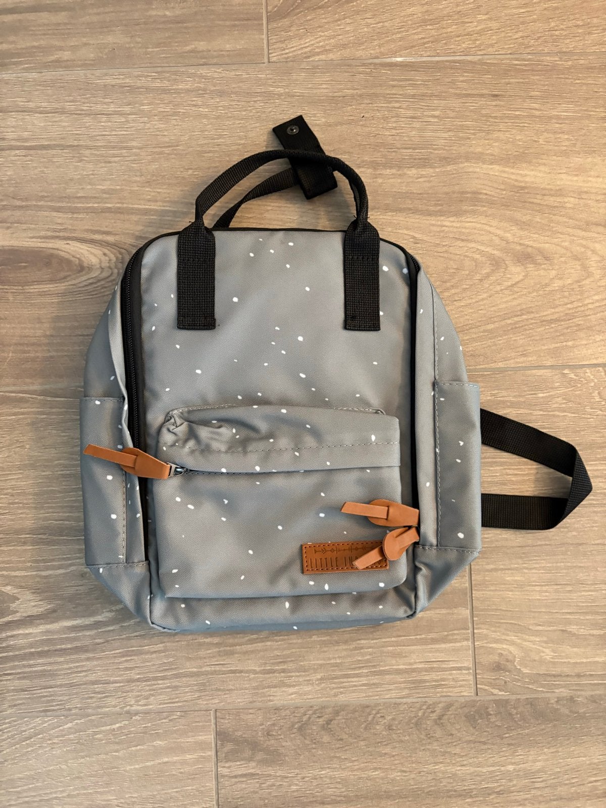 Little Indians rugzakje grijs met witte spikkels, Gebruikt, Minder dan 30 cm, Minder dan 25 cm, Ophalen