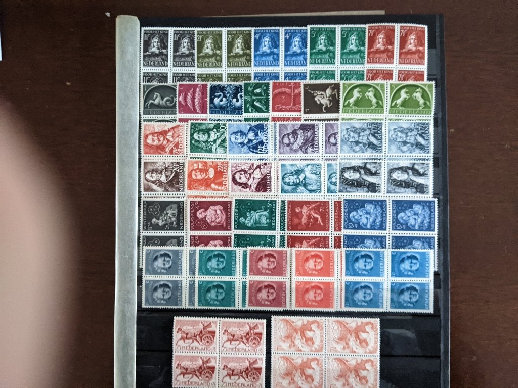 NL 1941-1945; KAVEL 34 BLOKKEN VAN 4 LEES, Verzenden, Na 1940, Postfris