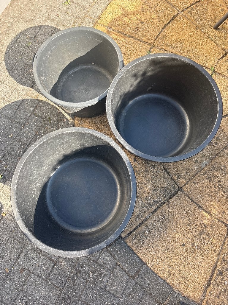 3 Speciekuipen, Ophalen, Kunststof, Gebruikt, Rond