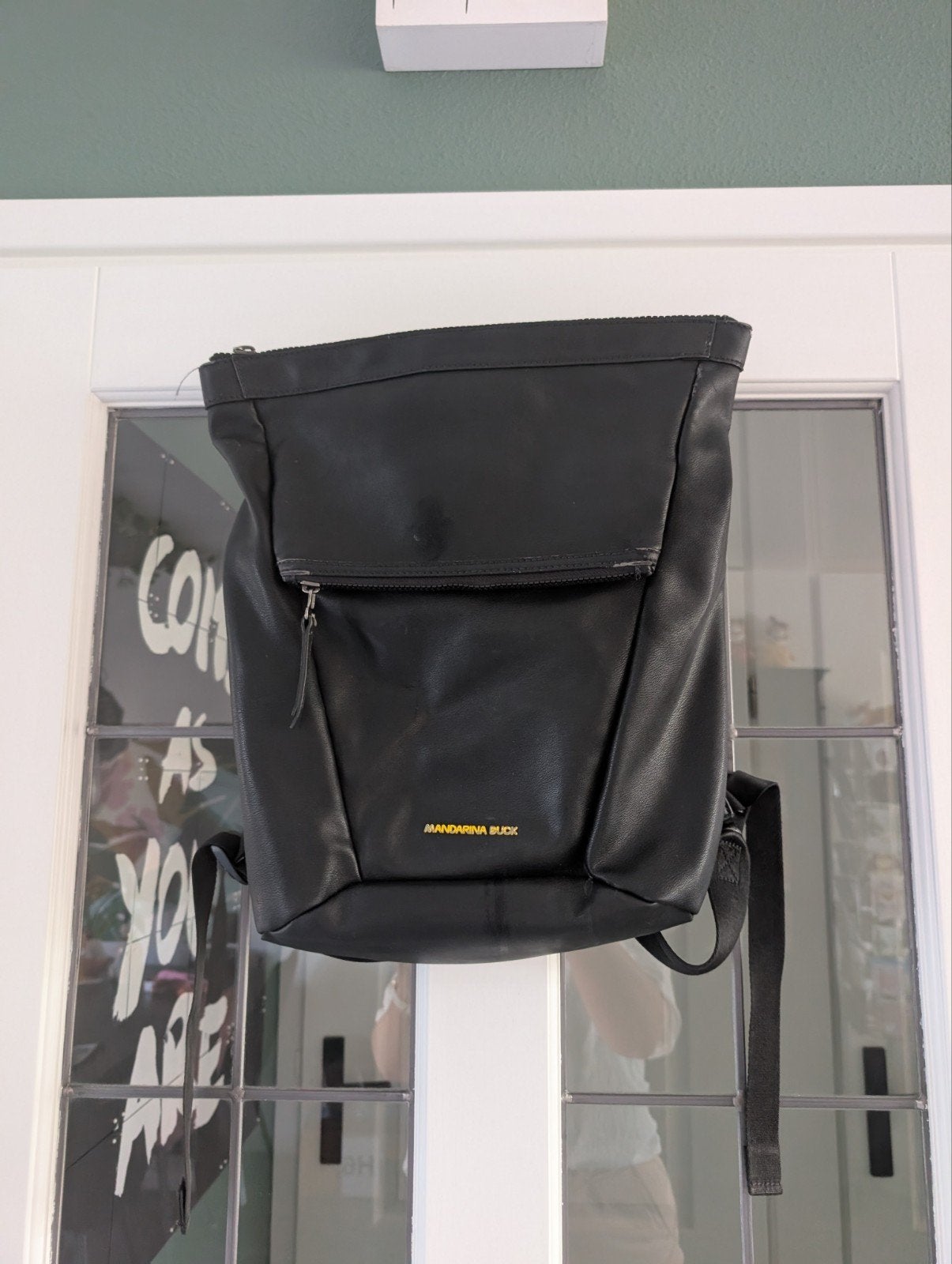 Mandarina Duck Zwarte Rugzak - Stijlvol en Praktisch, Ophalen of Verzenden, Zo goed als nieuw, 25 tot 40 cm, Overige merken