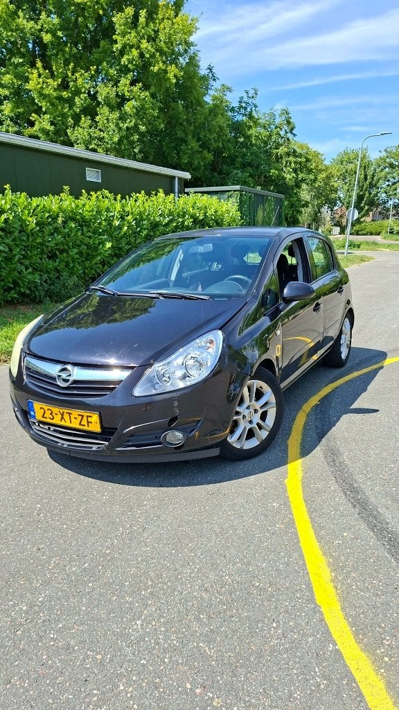 Opel Corsa 1.4 16V 5D 2007 Zwart, Auto's, Opel, Voorwielaandrijving, 1063 kg, 4 cilinders, Origineel Nederlands