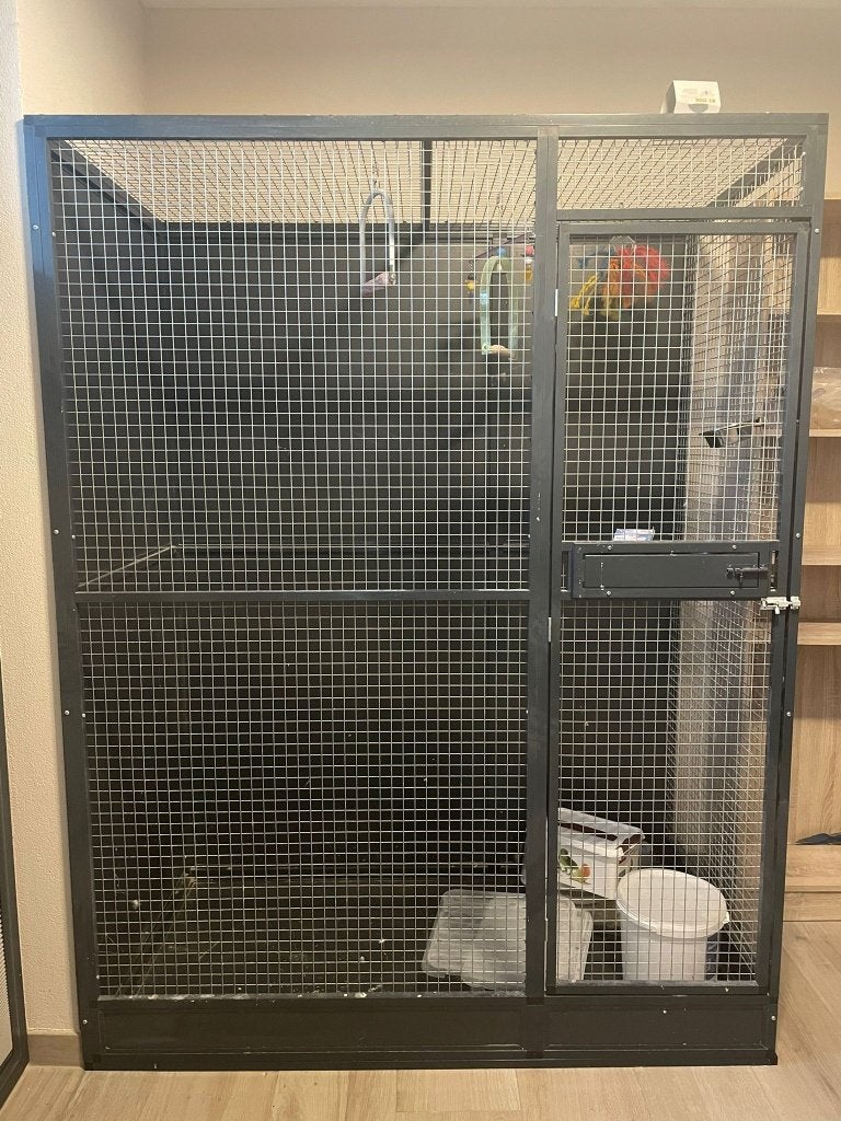 Vogelkooi 155x203x84, Dieren en Toebehoren, Vogels | Hokken en Kooien, Ophalen, Zo goed als nieuw, Aluminium, Vogelkooi
