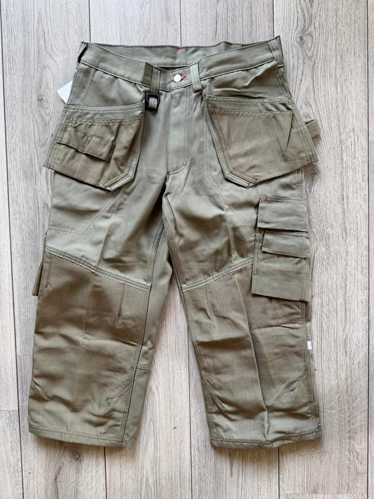 Fristads Crafts Men 3/4 Piratenbroek C50 Color Skater Khaki, Tuin en Terras, Werkkleding, Ophalen of Verzenden, Nieuw, Heren, Broek