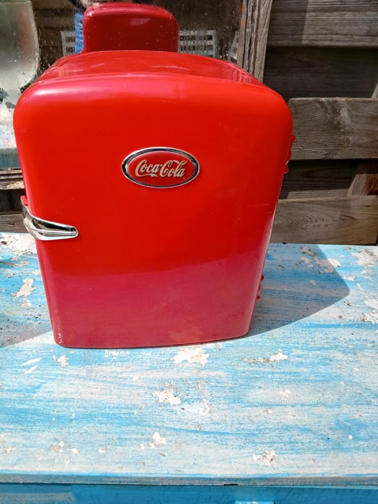 Vintage coca-Cola mini coolbox - Draagbaar en stijlvol, Ophalen of Verzenden, Minder dan 75 liter, Zonder vriesvak, Gebruikt