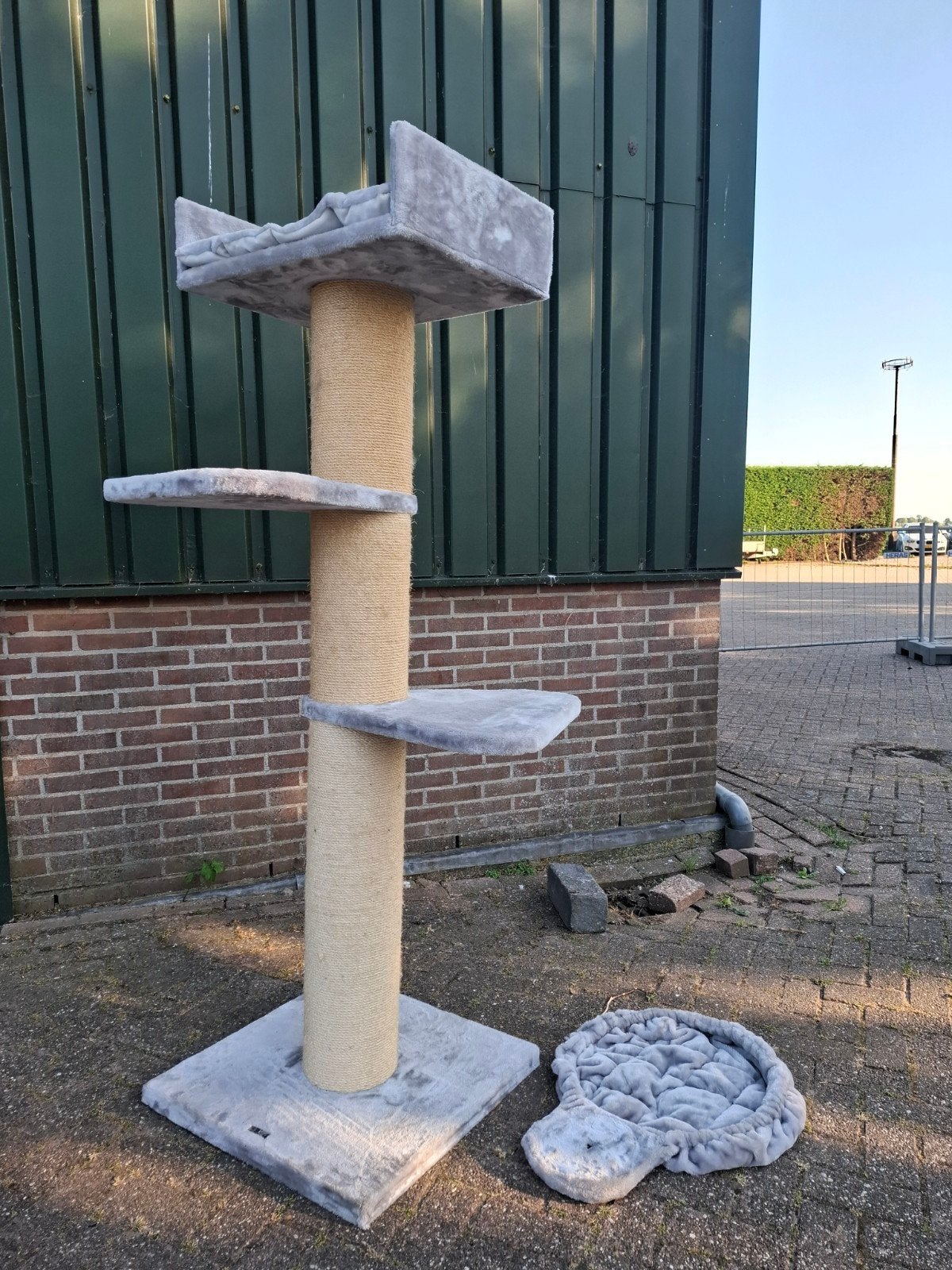 RHRQuality Krabpaal 158cm - grijs, Ophalen, Zo goed als nieuw, Krabpaal