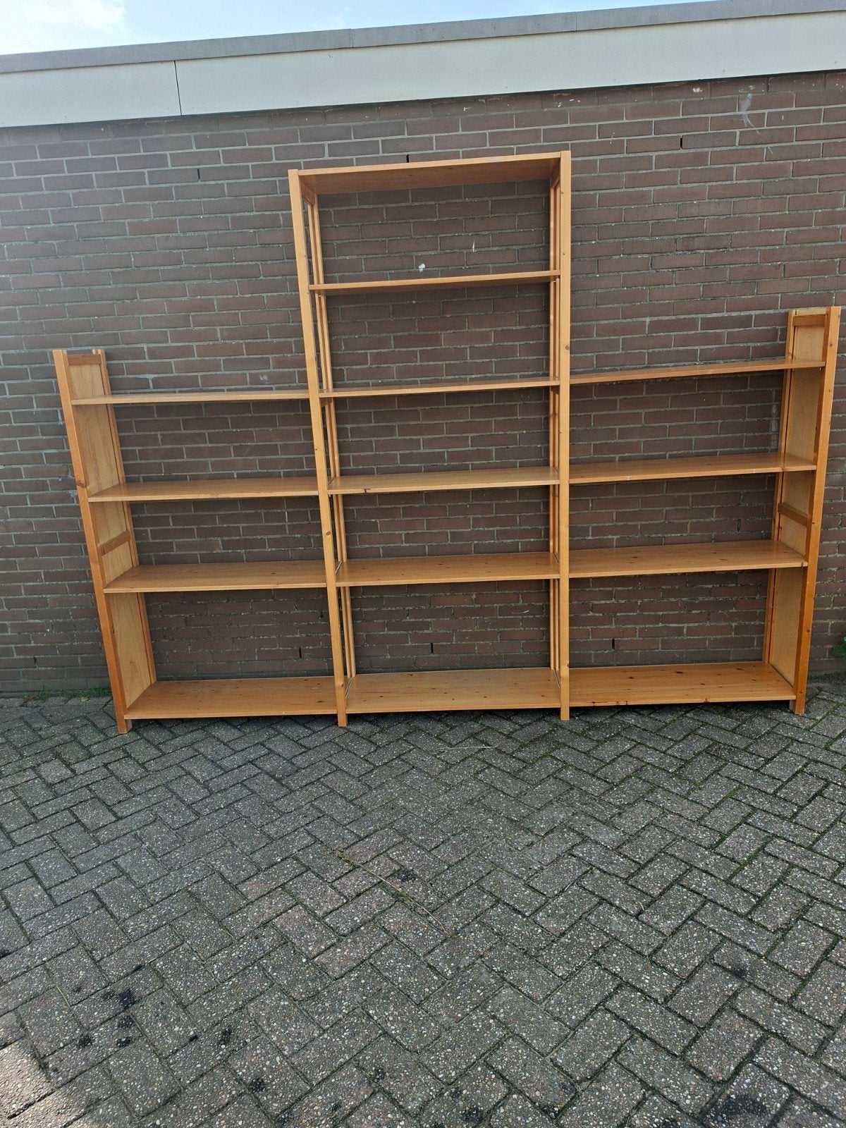 lundia vintage wandkast/boekenkast., Ophalen, Met plank(en), Gebruikt, 200 cm of meer
