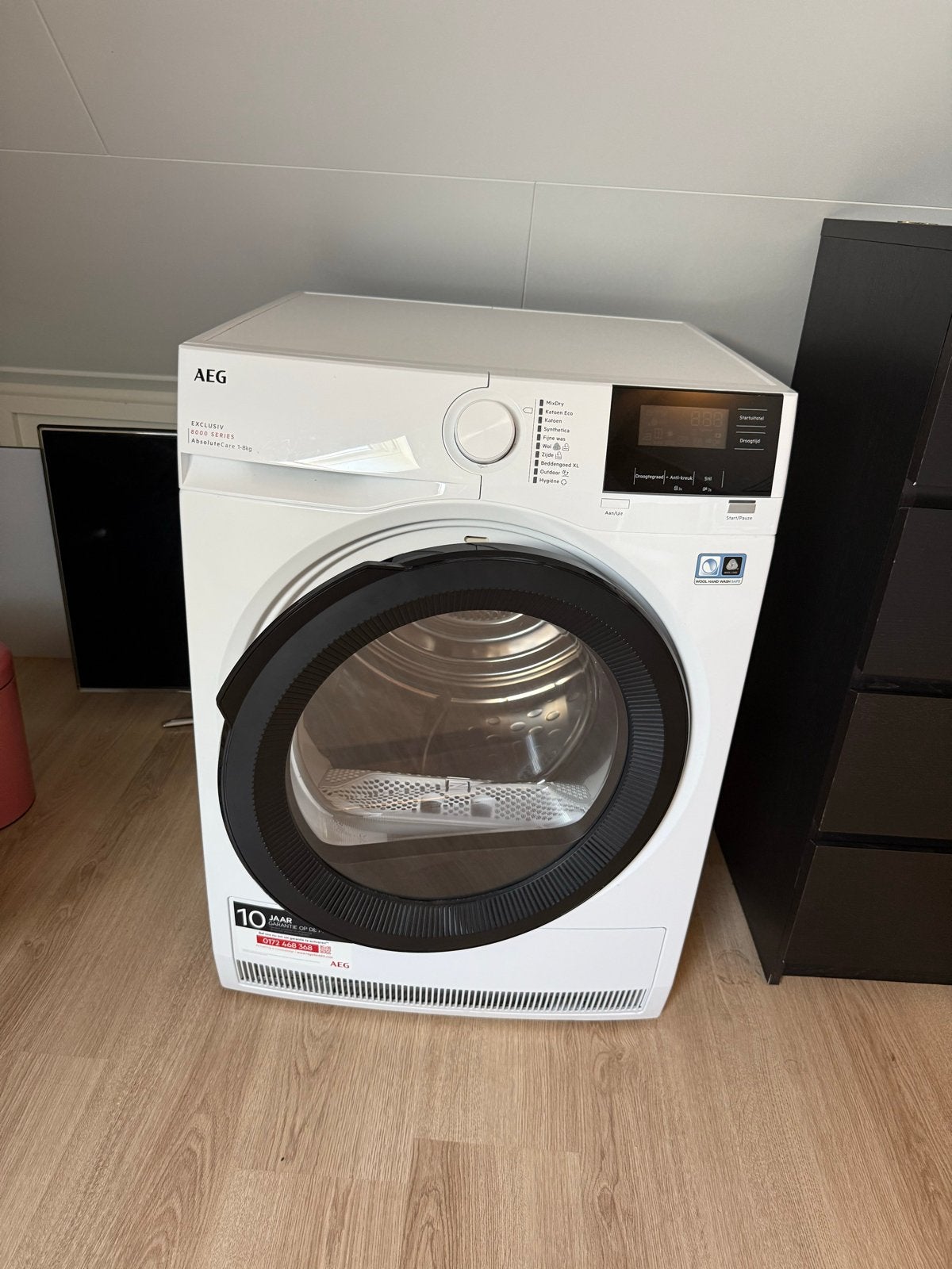 AEG Exclusiv 8000 Series AbsoluteCare 8kg warmtepompdroger, Witgoed en Apparatuur, Wasdrogers, Ophalen, 8 tot 10 kg, Zo goed als nieuw