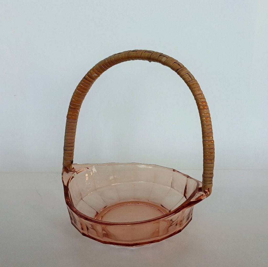 Schaal met Hengsel Persglas Walther & Söhne Art Deco, Ophalen of Verzenden