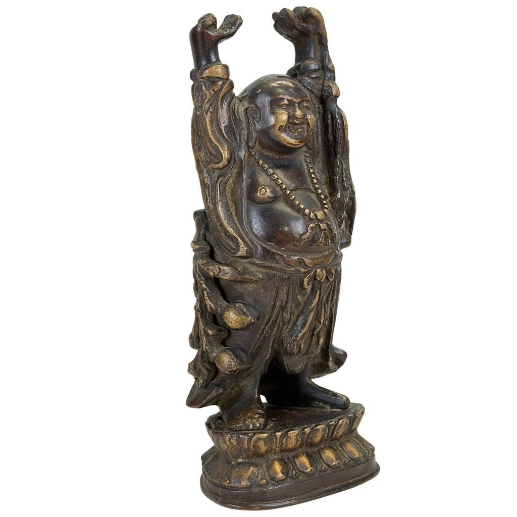Budai – Chinees brons – late Qing, Antiek en Kunst, China, Ophalen of Verzenden, Beeld, Brons
