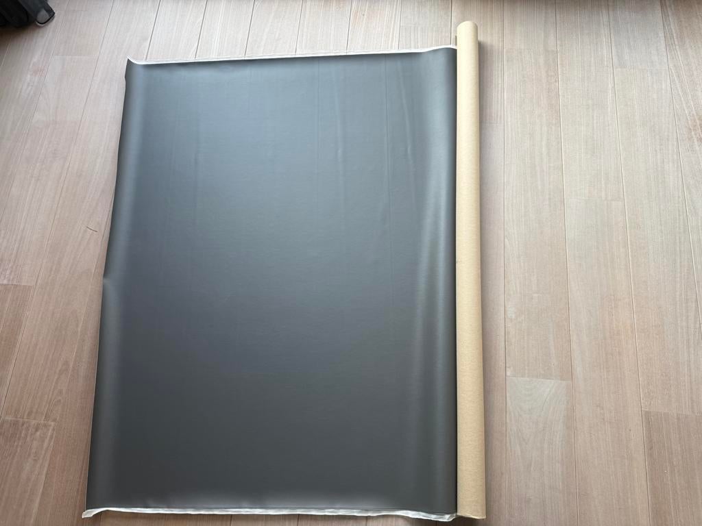 Nieuw! Kunstleer op rol Antraciet grijs, Ophalen, Overige typen, Nieuw, Minder dan 10 m²