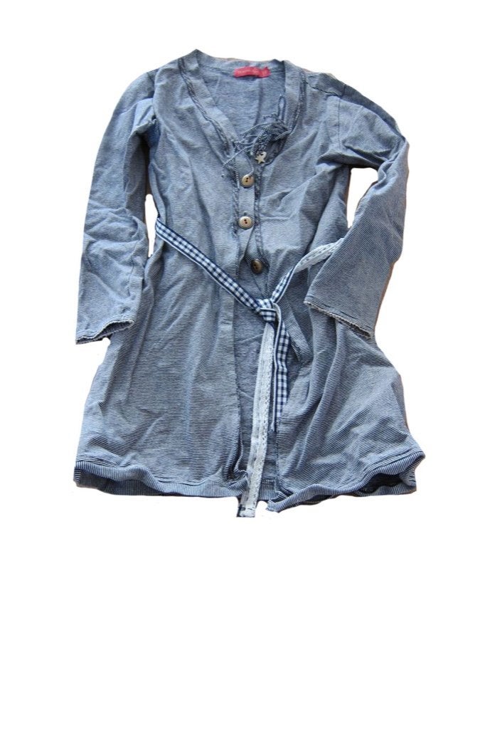 Lang vest van kiezel-tje kiezeltje 122 - 128 blauw, Meisje, Trui of Vest, Zo goed als nieuw, Kiezeltje