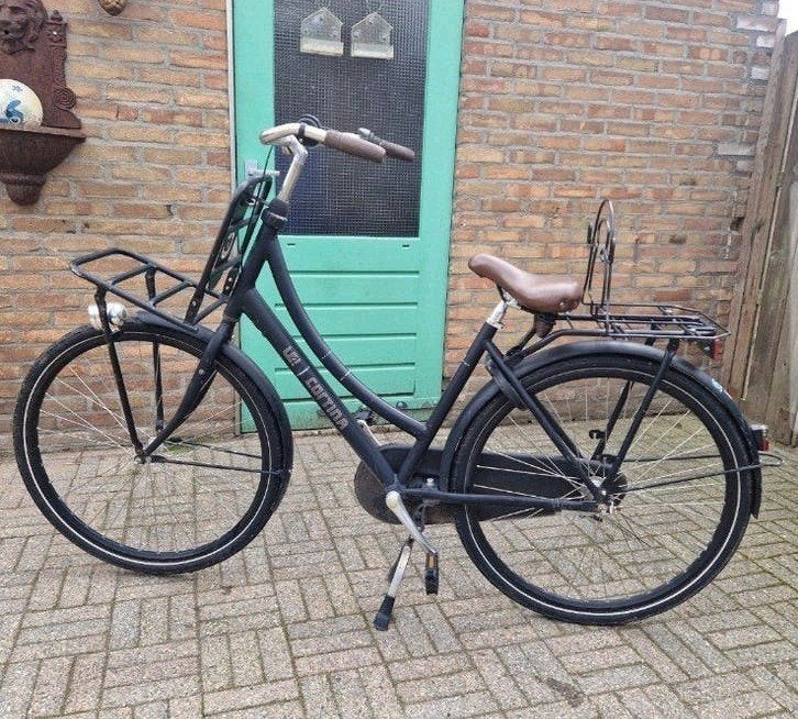 Cortina U4 Transportfiets - zwart, Terugtraprem, Gebruikt, Versnellingen, 56 cm of meer