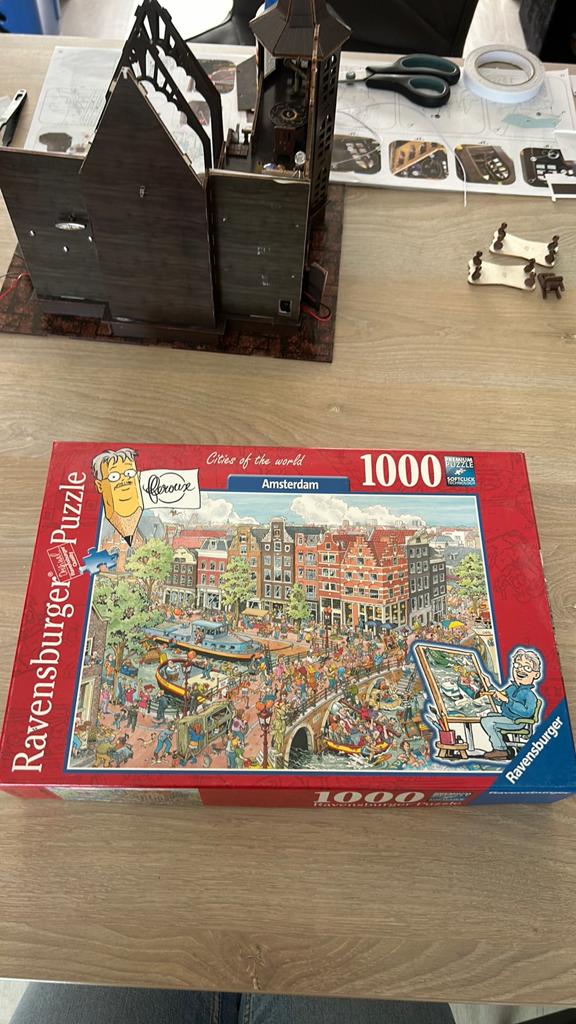 Ravensburger Legpuzzel Amsterdam 1000 stukjes - Compleet, Ophalen, 500 t/m 1500 stukjes, Gebruikt, Legpuzzel