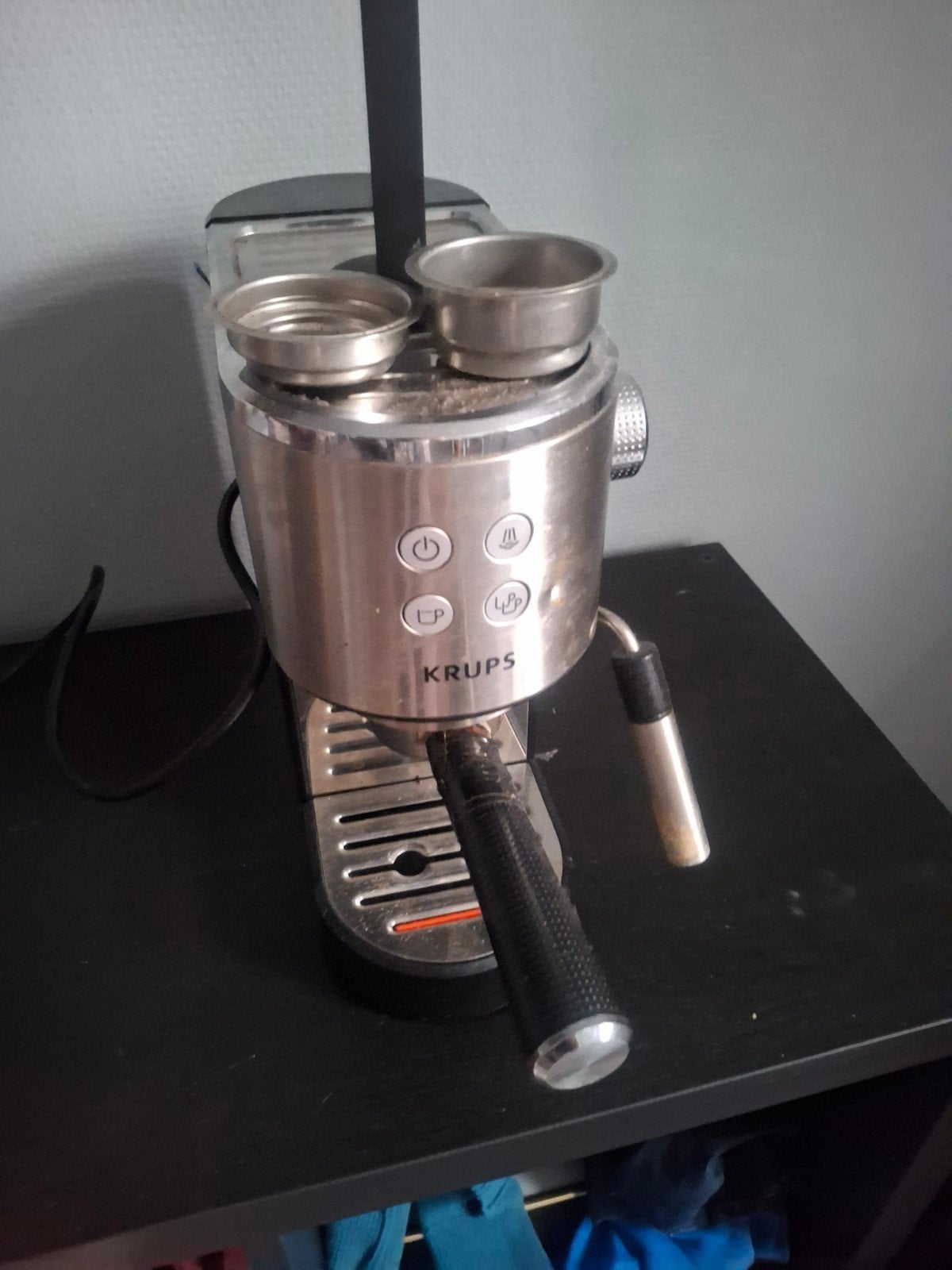 Krups Espressomachine met accessoires, zgan, Ophalen of Verzenden, Zo goed als nieuw, Espresso apparaat, Gemalen koffie