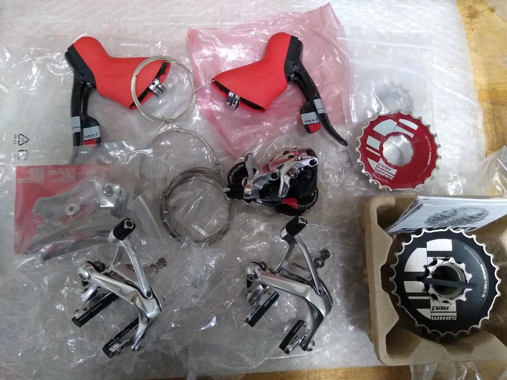 SRAM RED 2x10 Derailleurs Shifters Remhoeven Cassette NOS, SRAM, Overige typen, Onbekend, Nieuw