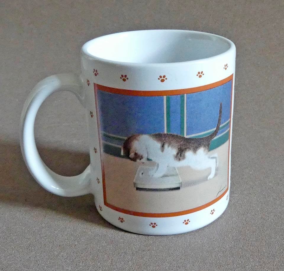 Herrero Collection kattenbeker porselein poes kat beker 1989, Ophalen of Verzenden, Zo goed als nieuw, Overige stijlen, Kop(pen) en/of Schotel(s)