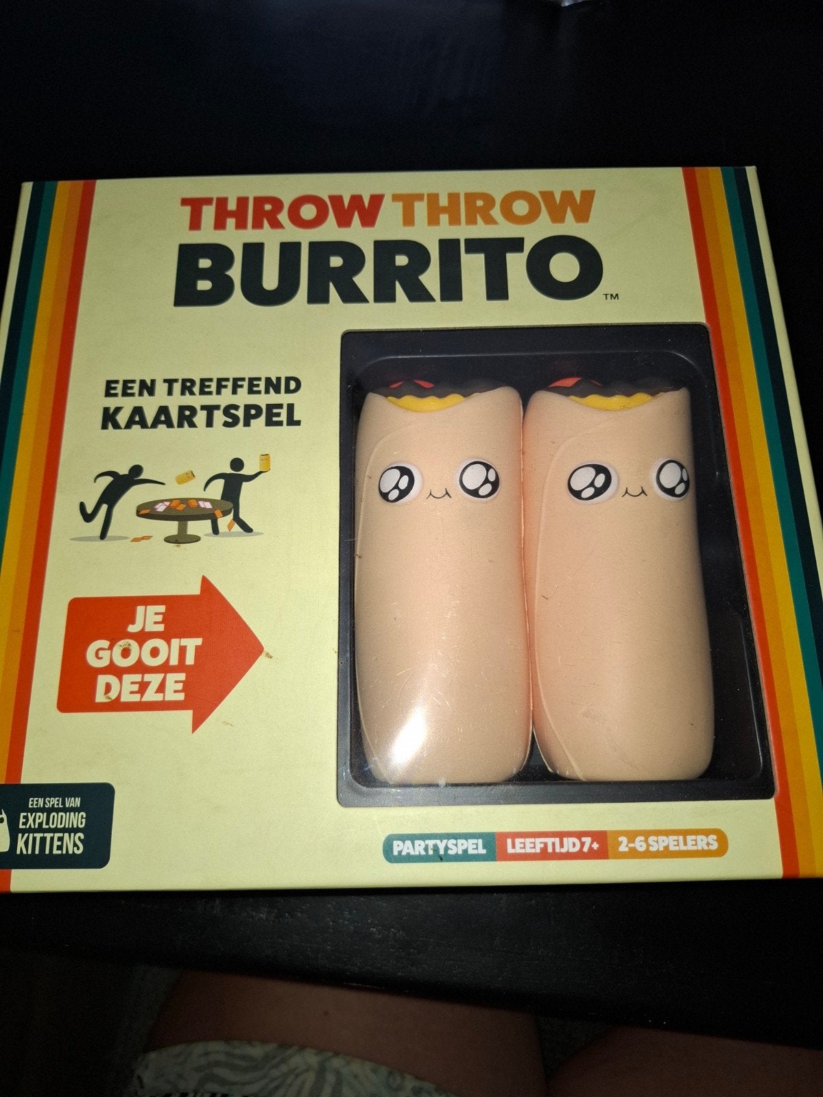 Throw Throw Burrito - Compleet kaartspel, Een of twee spelers, Ophalen of Verzenden, Zo goed als nieuw, Exploding Kittens