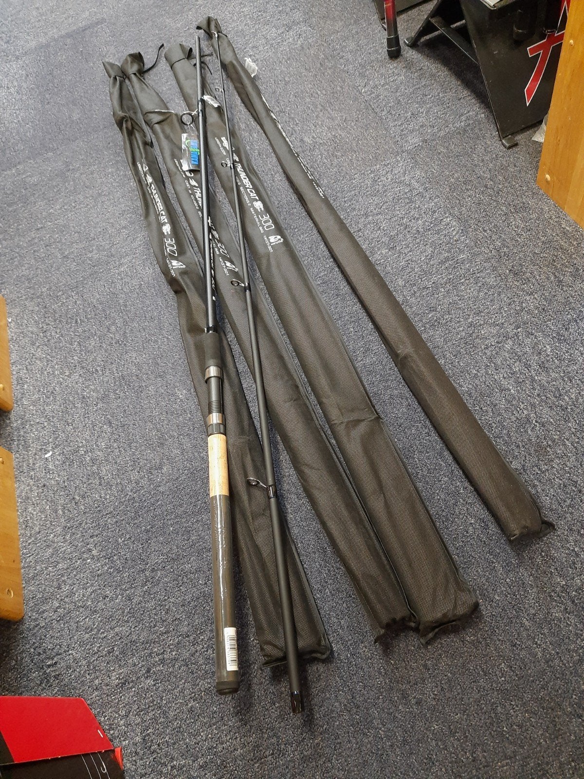 partij van 5 meervalhengels 3.00m 100-200gram, Info@kamasaki.com, Werphengel, Nieuw, Ophalen of Verzenden