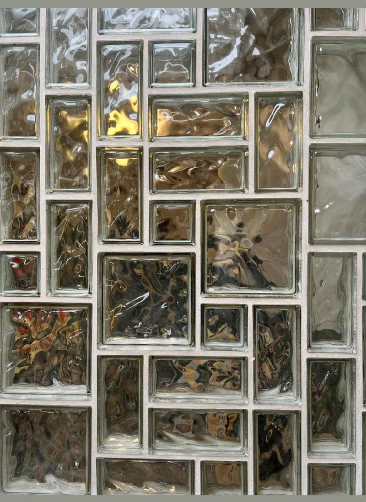 Vintage Glasblokken / Glazen Bouwstenen - 3,25m2, Doe-het-zelf en Verbouw, Ophalen, Gebruikt, Minder dan 80 cm, Minder dan 80 cm