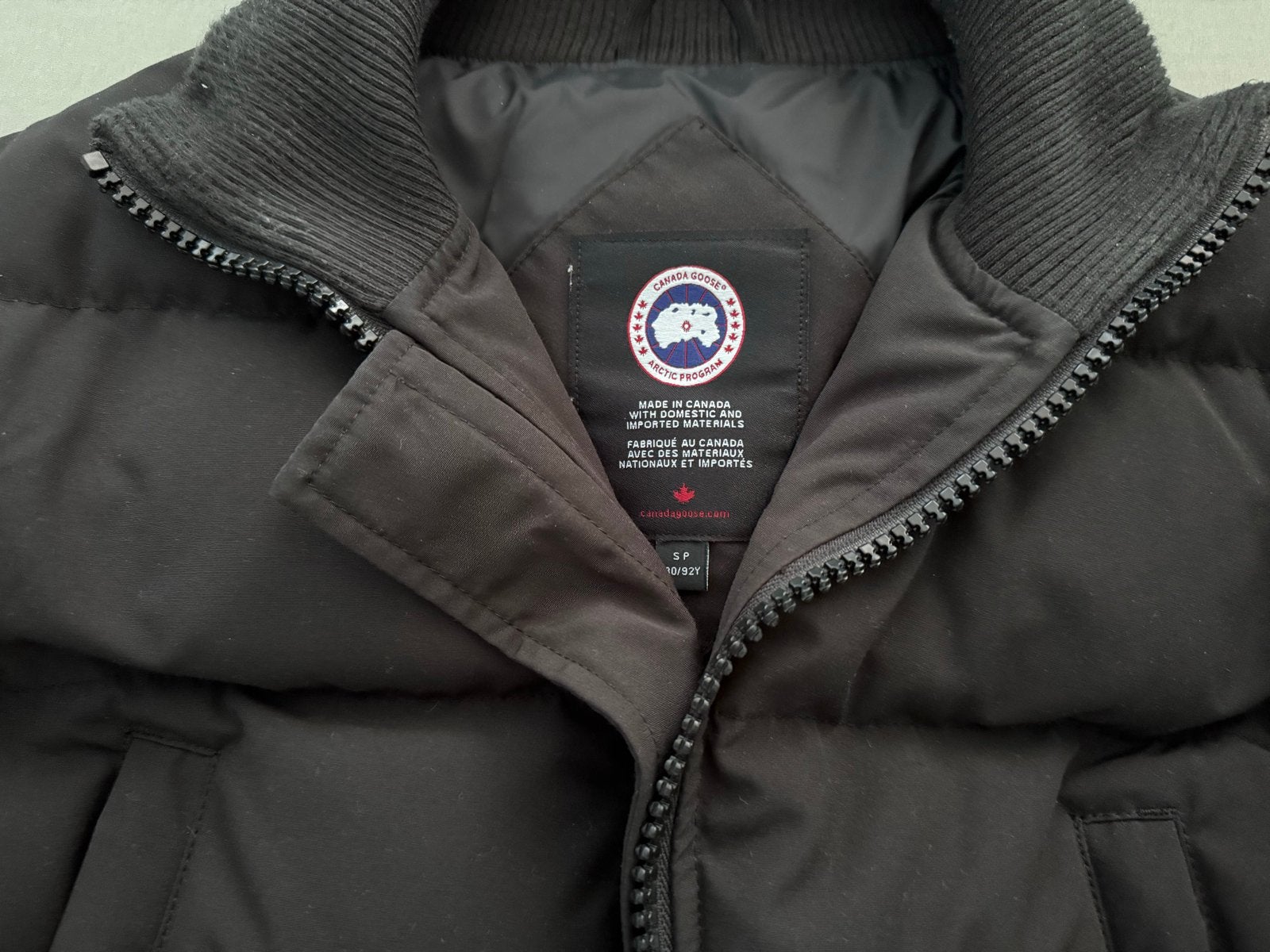 CANADA GOOSE Woolford gewatteerde jas met donsvulling, Ophalen of Verzenden, Zo goed als nieuw, Maat 36 (S), Zwart