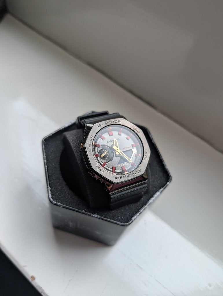 Casio G-Shock GM-2100CH-1A G-STEEL Precious Heart 2021, Casio, Staal, Polshorloge, Kunststof