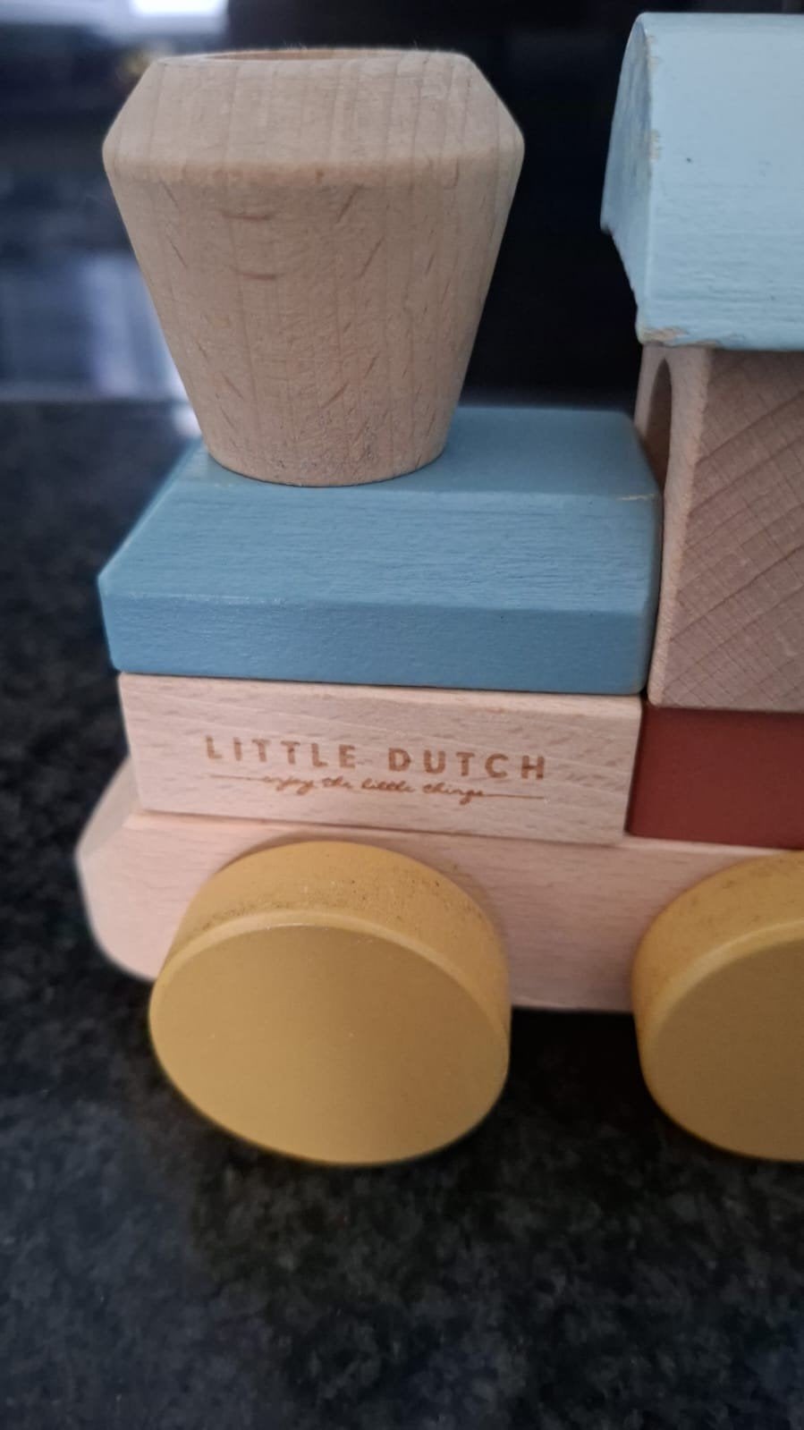 Little Dutch Houten Blokken Trein - Pastelkleuren, Kinderen en Baby's, Speelgoed | Houten speelgoed, Ophalen, Zo goed als nieuw