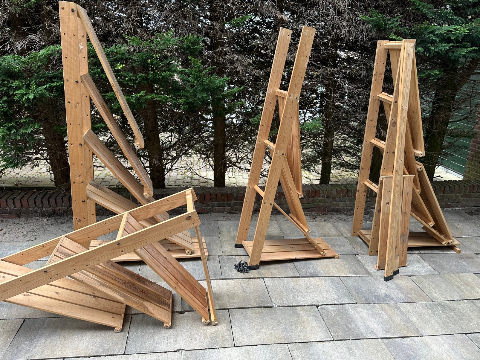 4 houten Ikea rekken, Minder dan 3 m³, Ophalen